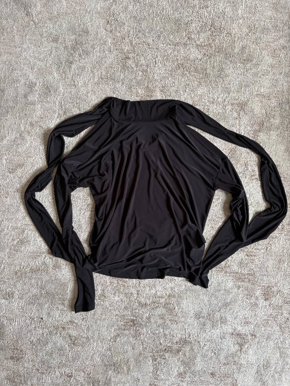 Nine West Black Convertible Multi Way Neck Tie Wrap Blouse Top Size M